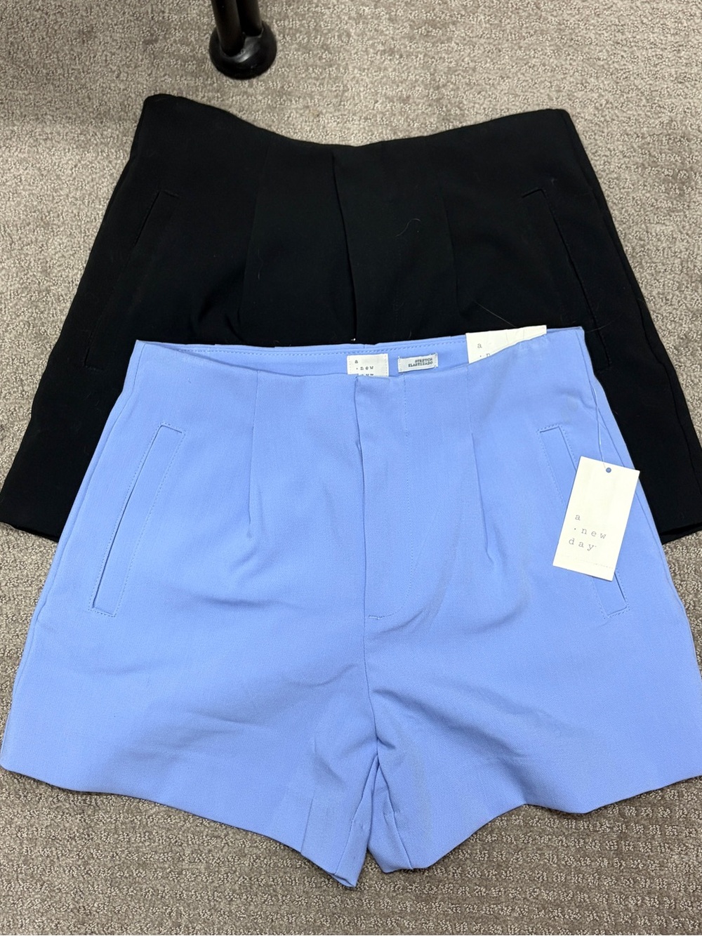 2 pair Women’s Shorts in Black and Periwinkle(nwt) - A New Day / size 4